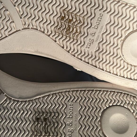 Rag & Bone Black & White Leather Lace Up Sneaker(Size 37) - Picture 9 of 10